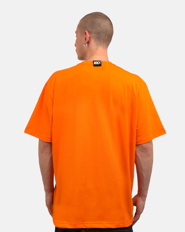 T-shirt 100% SMALL Pomarańczowy