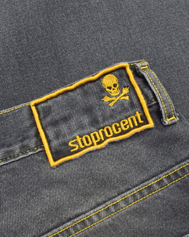 JEANS BAGGY STOPROCENT TAG WASHED BLACK