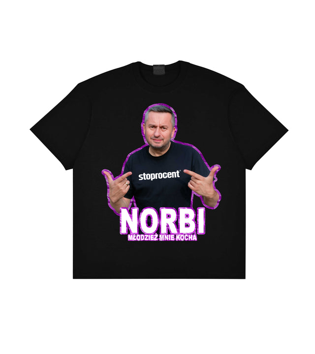 T-Shirt NORBI x STOPROCENT Premium 210 Czarny