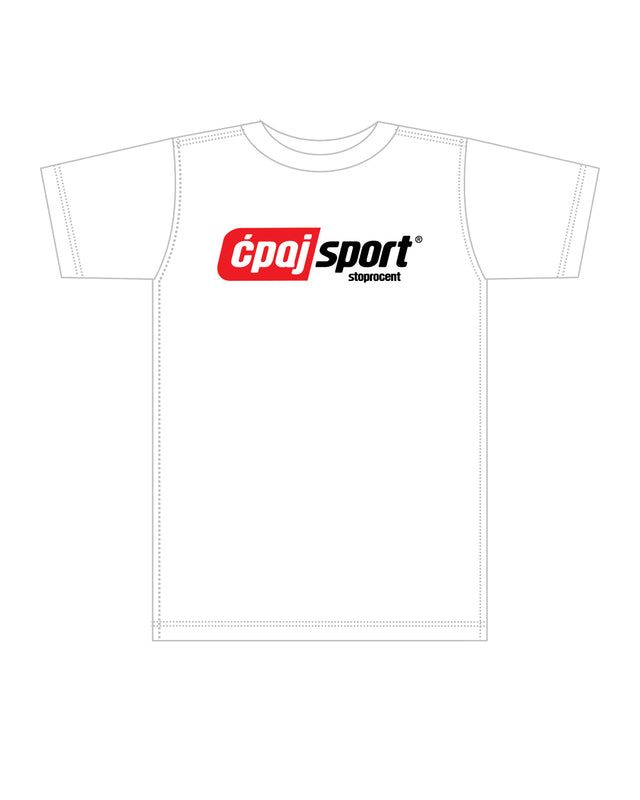 T-Shirt Ćpaj Sport Biały