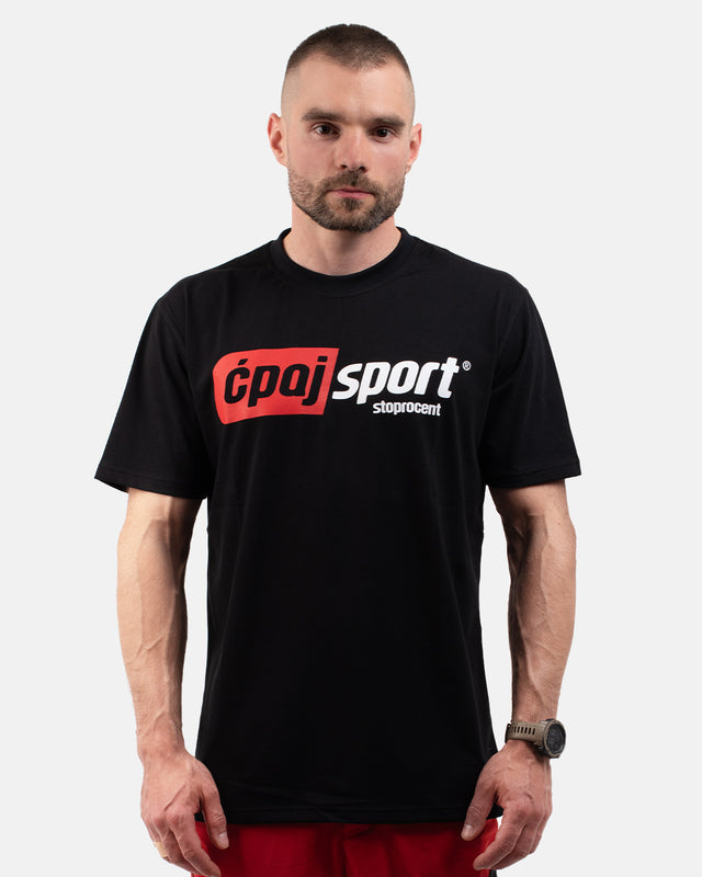 T-Shirt Ćpaj Sport Czarny 100%