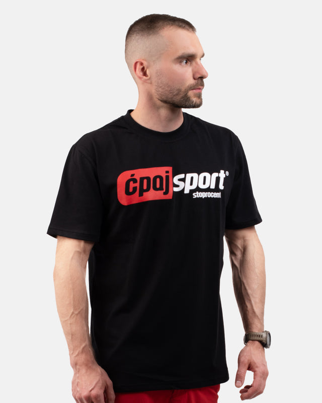T-Shirt Ćpaj Sport Czarny 