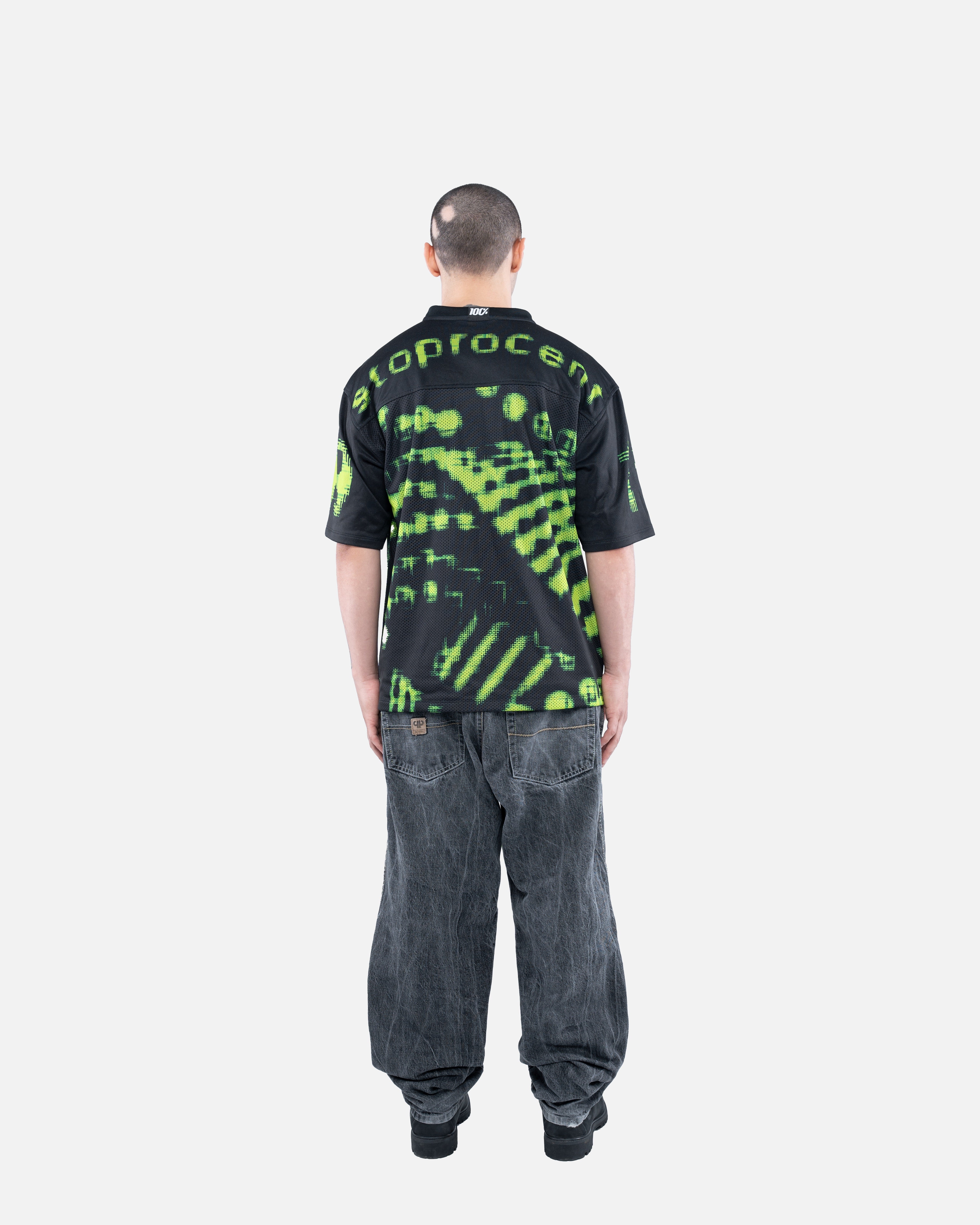 【DISCERNMENT】Port Letter Short Sleeve T-Shirt DSTR Zone T-shirt